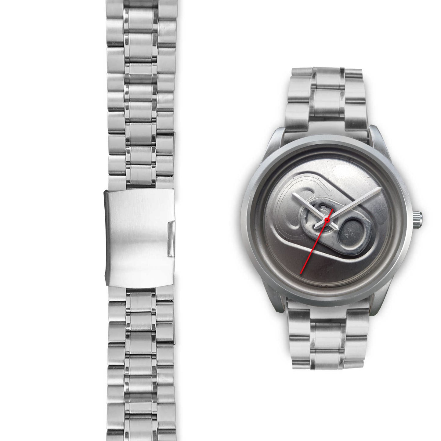Beer time silver watch