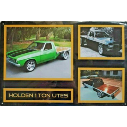 Holden 1 Ton Utes Tin Sign Metal Wall Decor Pub Bar Tavern 20x30CM