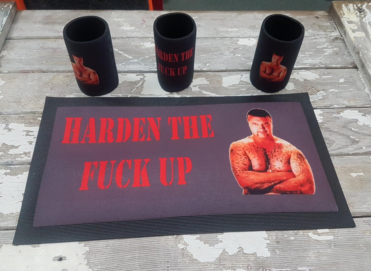 Custom Mini Bar runner & Stubby holder package
