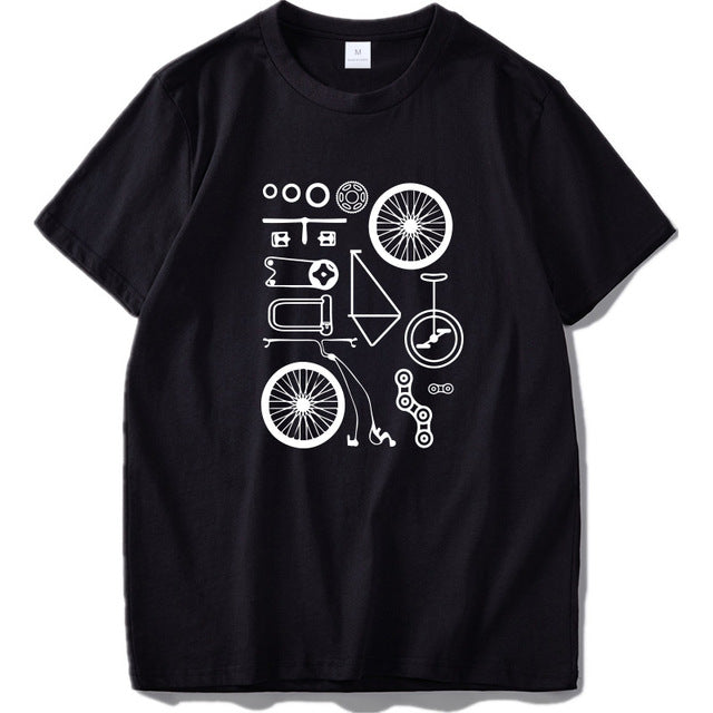 Funny Bicycle T Shirt Graphic Print