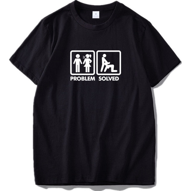 Problem Solved Funny T Shirt On Her Knees