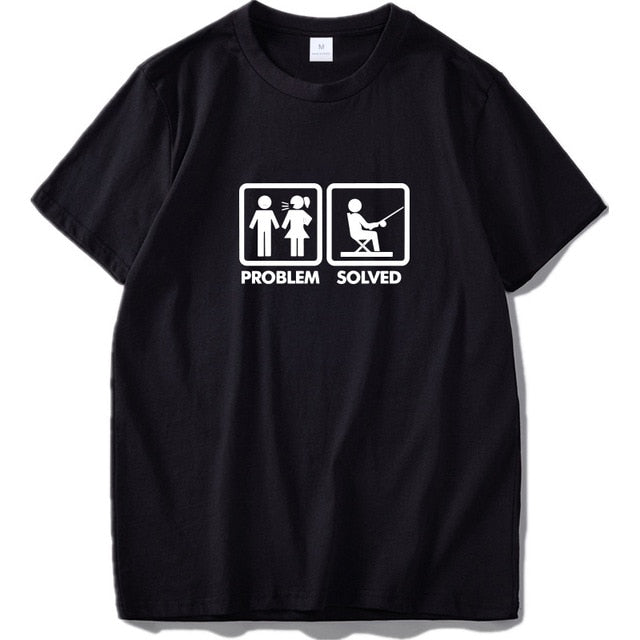 Problem Solved Funny T Shirt Fishing
