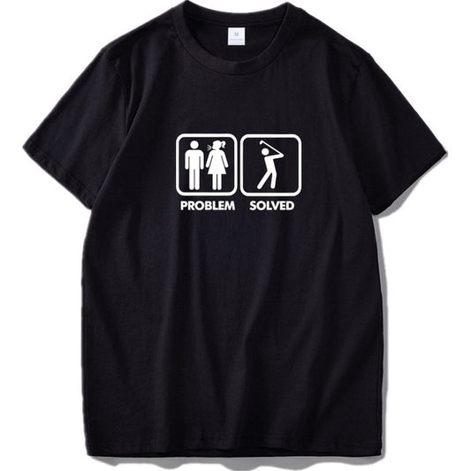 Problem Solved Funny T Shirt Golf