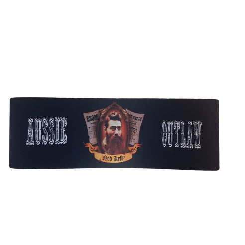 Ned Kelly Aussie Outlaw Bar Runner & Stubby Holders