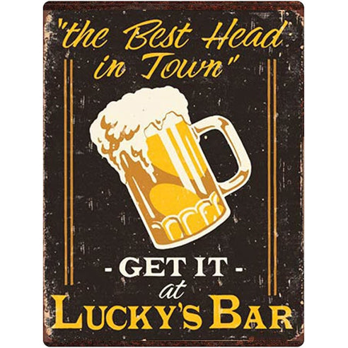 The Best Head In Town Tin Sign Metal Wall Decor Pub Bar Tavern 20x30CM