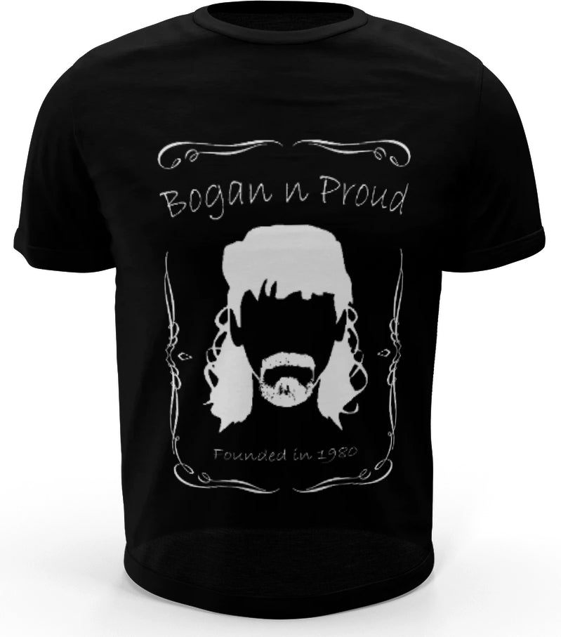 Bogan n Proud Goatee Black T-Shirt