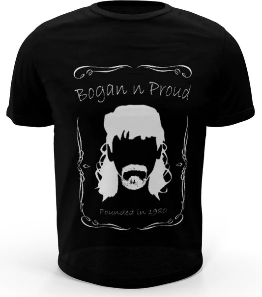Bogan n Proud Goatee Black T-Shirt