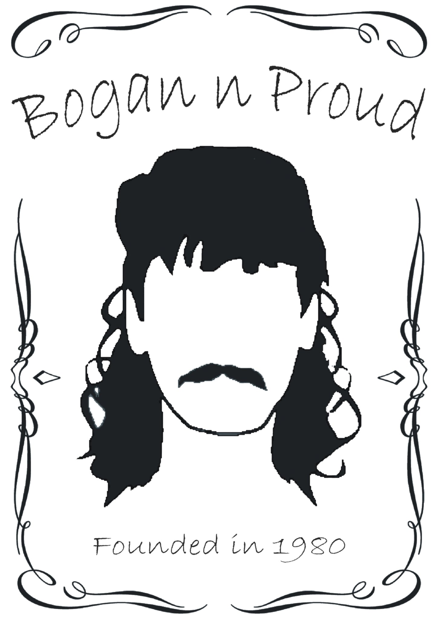 Bogan n Proud Mo Black T-Shirt
