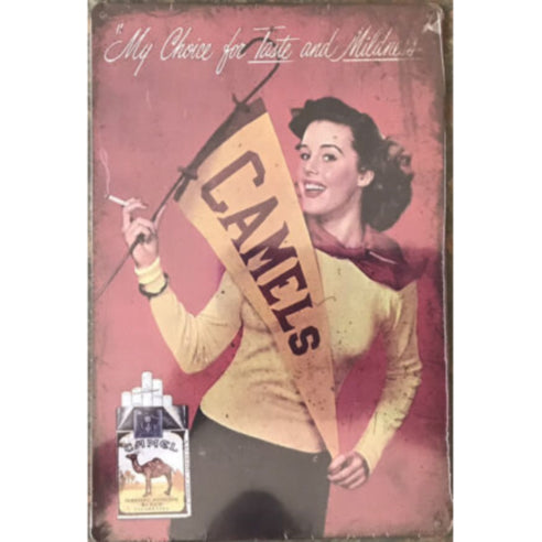 Camel Tin Sign Metal Wall Decor Pub Bar Tavern 20x30CM