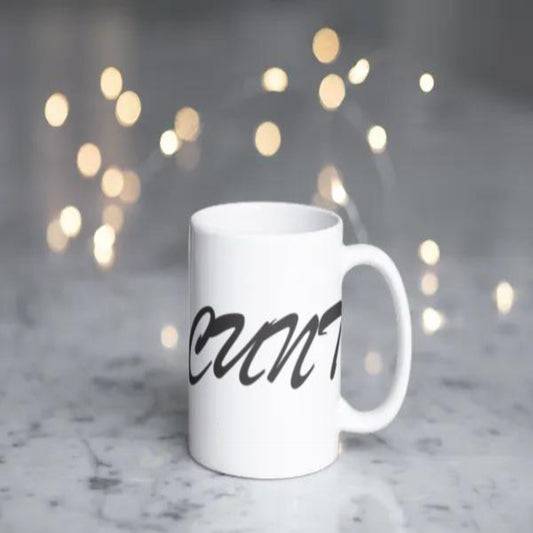 Cunt coffee mug. Black