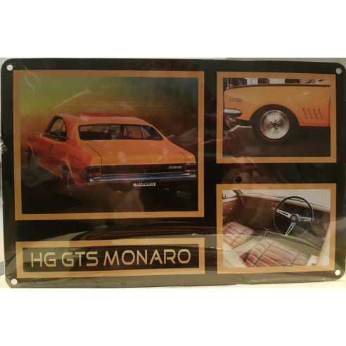 HG GTS Monaro Tin Sign Metal Wall Decor Pub Bar Tavern 20x30CM