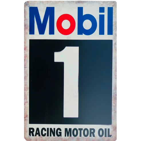 Mobil 1 Tin Sign Metal Wall Decor Pub Bar Tavern 20x30CM
