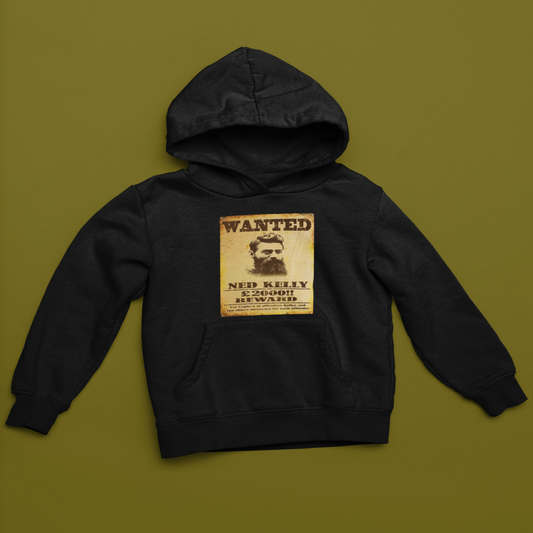 Ned Kelly Wanted Hoody Black