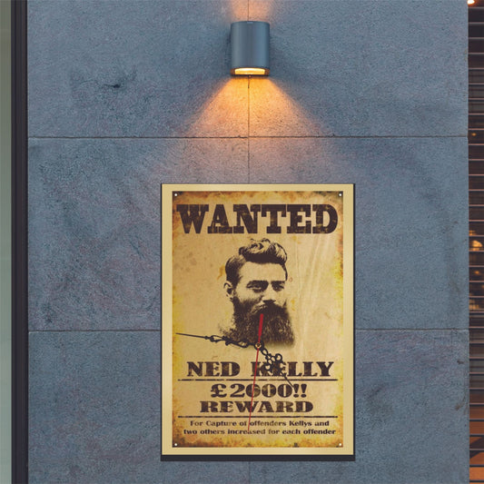 Ned Kelly Acrylic Wall Clock