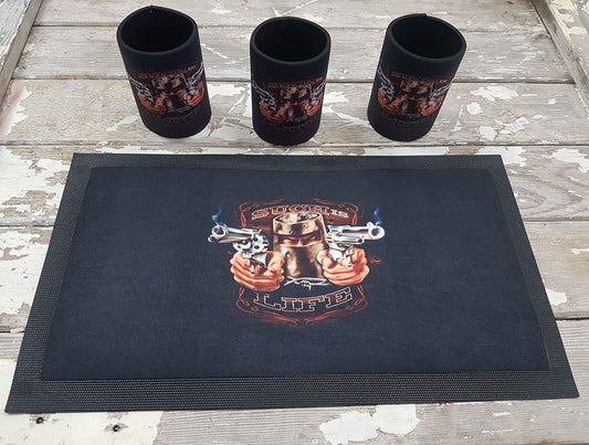 Custom Mini Bar runner & Stubby holder package