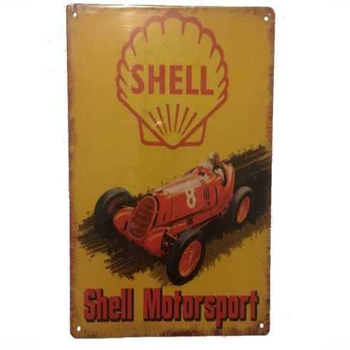 Shell Motorsport Tin Sign Metal Wall Decor Pub Bar Tavern 20x30CM
