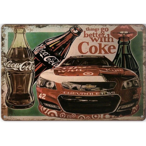 Things Go Better With Coke Tin Sign Metal Wall Decor Pub Bar Tavern 20x30CM