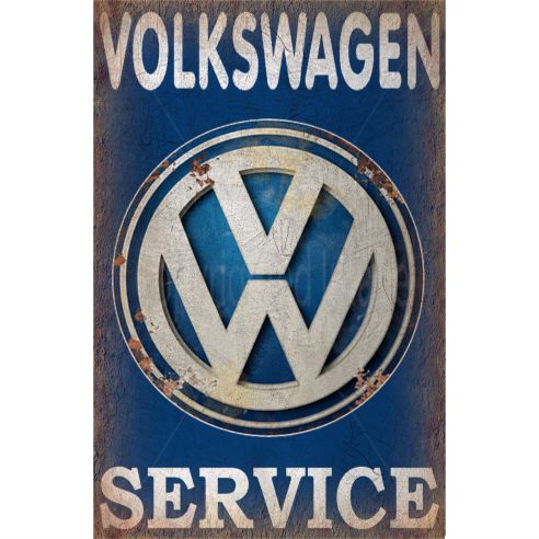 Volkswagen Service Tin Sign Metal Wall Decor Pub Bar Tavern 20x30CM