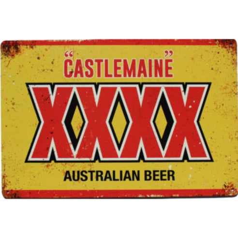 Castlemain XXXX Tin Sign Metal Wall Decor Pub Bar Tavern 20x30CM