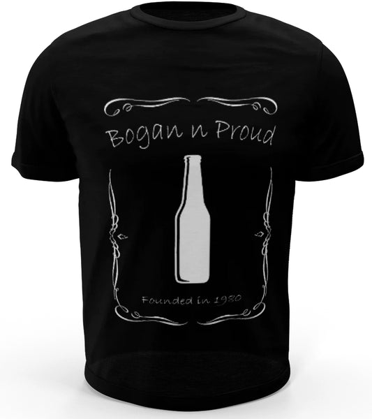 Bogan n Proud Longneck Black T-Shirt