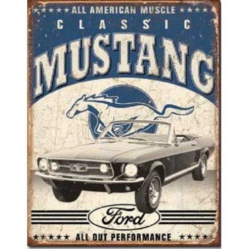 Classic Mustang Tin Sign Metal Wall Decor Pub Bar Tavern 20x30CM