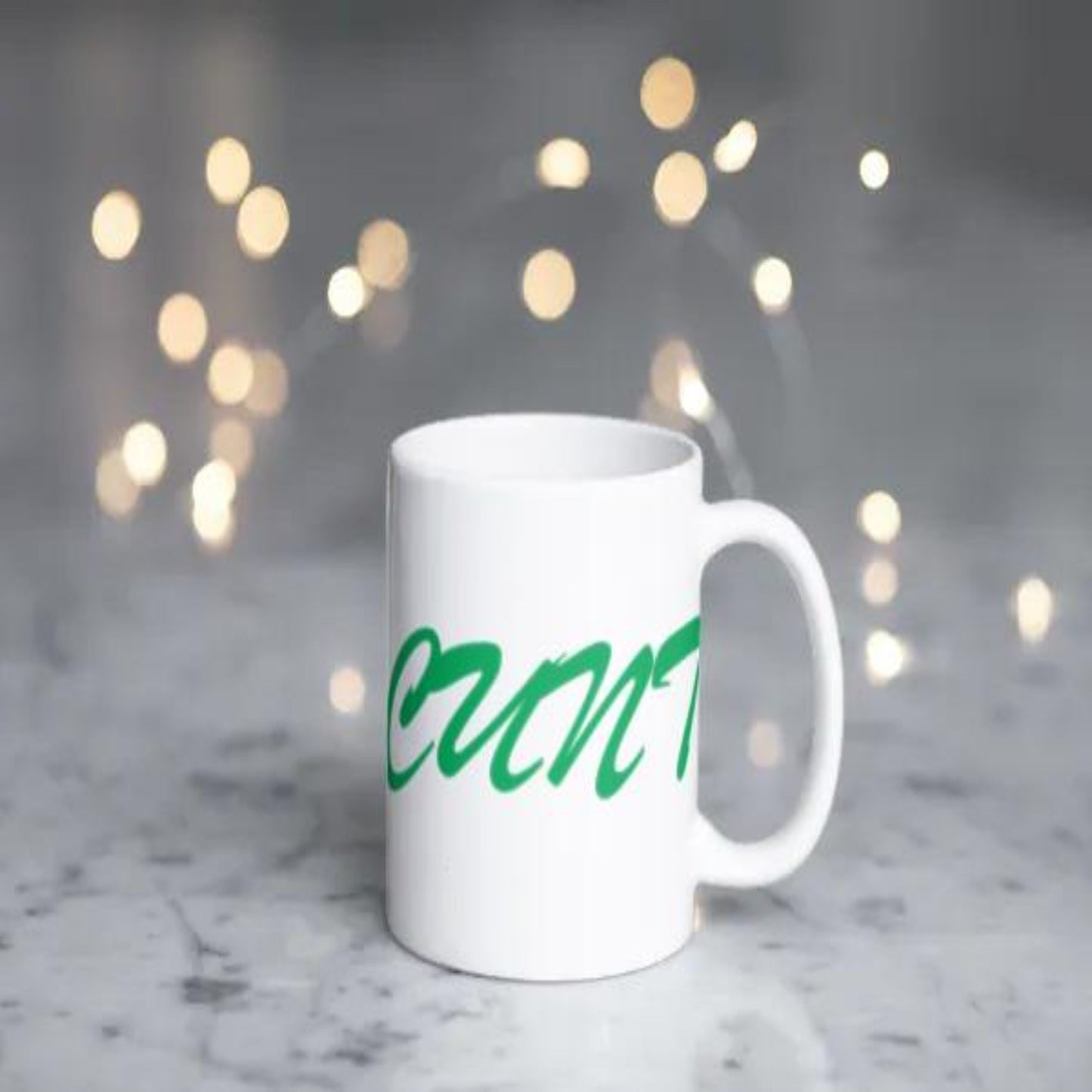 Cunt coffee mug. Green