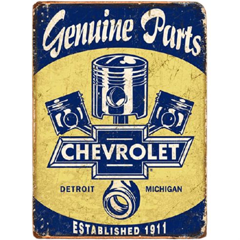 Chevrolet Genuine Parts Tin Sign Metal Wall Decor Pub Bar Tavern 20x30CM