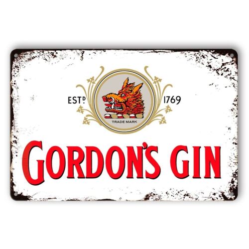Gordon's Gin Tin Sign Metal Wall Decor Pub Bar Tavern 20x30CM