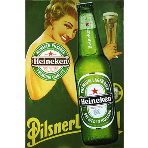 Heineken Pilsener Tin Sign Metal Wall Decor Pub Bar Tavern 20x30CM