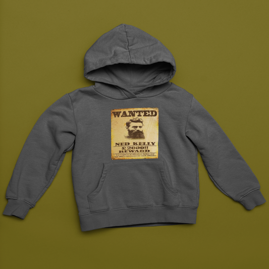 Ned Kelly Wanted Hoody Grey